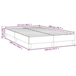 vidaXL Cadre de lit Marron foncé 120x200 cm Tissu
