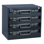 Raaco caisson de rangement 136372 avec 4 mallettes carrylite 55