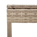 vidaXL Chaises longues lot de 2 avec table beige résine tressée