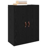 vidaXL Armoire Murale Montage mural 2 Pièces Chêne noir 69 5 x 34 x 90 cm