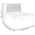vidaXL Salon de jardin 5 Pièces avec coussins Crème Bois d'acacia solide