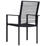 vidaXL Chaises de jardin lot de 2 Rotin PVC Noir