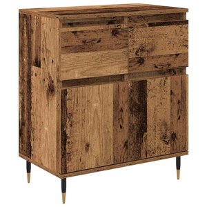 vidaXL Buffet Bois Ancien 60 x 35 x 70 cm Bois d'ingénierie et fer