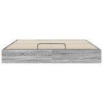 vidaXL Cadre de lit ottoman Gris Sonoma 193 x 120 x 25 cm