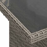 vidaXL Salon de jardin 9 Pièces avec coussins gris résine tressée