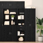 vidaXL Haut Armoire Chêne noir 40 x 42 5 x 185 cm Bois d'ingénierie