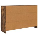 vidaXL Buffet avec tiroir Chêne fumé 100 x 30 x 65 6 Bois d'ingénierie