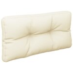 vidaXL Coussins de palette lot de 2 crème tissu