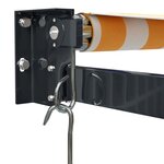 vidaXL Auvent rétractable jaune et blanc 3x2 5 m tissu et aluminium