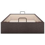 vidaXL Cadre de lit ottoman sans matelas marron foncé 80x200 cm tissu