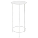 vidaXL Support de plantes 3 Pièces Style vintage Métal Blanc antique