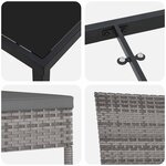 vidaXL Ensemble de salle à manger pour jardin 3 Pièces Gris Poly rotin