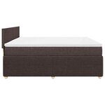 vidaXL Sommier à lattes de lit avec matelas Marron foncé 200x200 cm