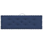 vidaXL Coussins de plancher de palette 4 Pièces Bleu marine clair Coton