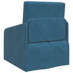 vidaXL Canapé-lit 2 en 1 Bleu 65x80x83 cm Velours