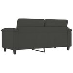 vidaXL Canapé à 2 places Gris foncé 140 cm Tissu microfibre