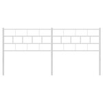 vidaXL Tête de lit métal blanc 180 cm