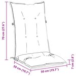 vidaXL Coussin d'extérieur 4 Pièces Bleu et Blanc 120 x 50 x 7 cm Tissu