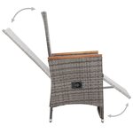 vidaXL Ensemble à manger d'extérieur 9Pièces coussins Résine tressée Gris