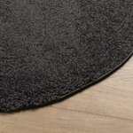 vidaXL Tapis shaggy PAMPLONA poils longs moderne anthracite Ø 100 cm