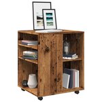 vidaXL Armoire à roulettes vieux bois 60x53x72 cm bois d'ingénierie