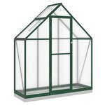 vidaXL Serre avec cadre de base vert 169x58x202 cm aluminium