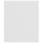 vidaXL Armoire d'évier avec lavabo intégré Blanc Aggloméré