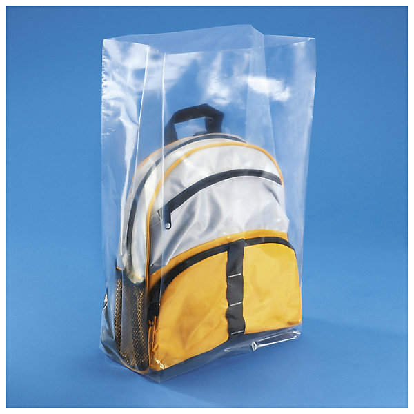 Sachet plastique à soufflets transparent 50 microns raja 40x50x30 cm
