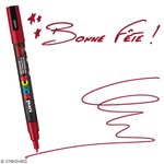 Marqueur posca rouge foncé pc3m pointe conique fine