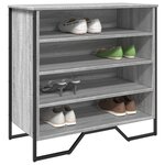 vidaXL Armoire à chaussures sonoma gris 80x38x78 cm bois d'ingénierie