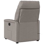 vidaXL Fauteuil inclinable électrique Taupe Tissu