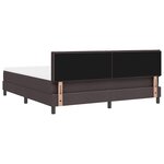 vidaXL Lit à ressorts avec matelas Marron foncé 180 x 200 cm tissu