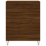 vidaXL Buffet haut Chêne marron 69 5x34x180 cm Bois d'ingénierie