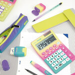 Calculatrice 12 chiffres Sunset jaune-rose