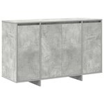vidaXL Buffet Gris béton 120 x 41 x 75 cm Bois d'ingénierie