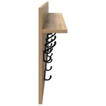vidaXL Porte-manteau mural chêne artisanal 100 x 40 x 12 cm