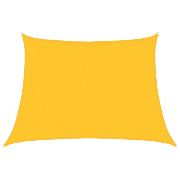 vidaXL Voile d'ombrage 160 g/m² trapèze jaune 4/5x3 m PEHD