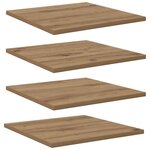 vidaXL Étagère à livres 4 Pièces Marron 40 x 40 x 1 5 cm