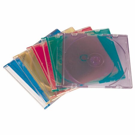 Boitier cd/dvd - slim - couleurs assortis (lot de 50)