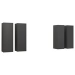 vidaXL Meubles TV 4 Pièces Gris 30 5x30x90 cm Bois d'ingénierie