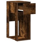 vidaXL Support de tour d'ordinateur et tiroir chêne fumé 30x44x74 cm