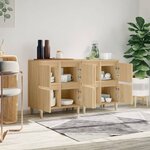 vidaXL Buffets 2 Pièces chêne sonoma 60x35x70 cm bois d'ingénierie