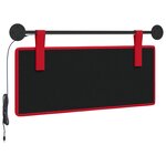 vidaXL Tête de lit suspendue Avec lumière LED Rouge Simili cuir