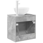 vidaXL Vanité de lavabo mural Gris béton 49 5 x 41 x 64 5 cm