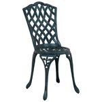 vidaXL Ensemble bistro de jardin 3 pc Vert Aluminium
