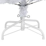 vidaXL Sapin de Noël artificiel à charnières avec support blanc 120 cm