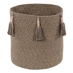 Panier de rangement en coton marron 34 x 54 x 50 cm