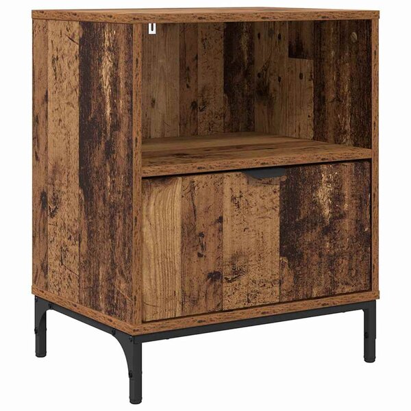 vidaXL Table de chevet Bois ancien 49 x 36 x 61 cm Bois d'ingénierie