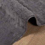 vidaXL Tapis de surface Carré HUARTE Anthracite 200 x 200 cm Polyester