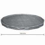 Bestway Couverture de piscine Ø4 57 m Rond Polyester Gris